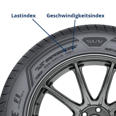 Reifen Lastindex und Geschwindigkeitsindex